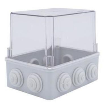 310x230x180 mm Rekor Yüzeyli Derin Şeffaf Derin Kare Sıva Üstü ABS Opak Buat, Ip67 H.Free