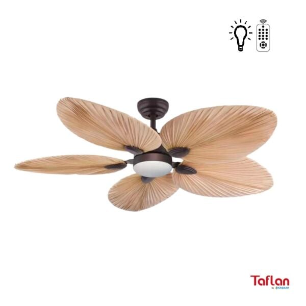 Kaşkar Taflan T52045 5 Kanatlı 52'' Aydınlatmalı Uzaktan Kumandalı Tavan Vantilatörü