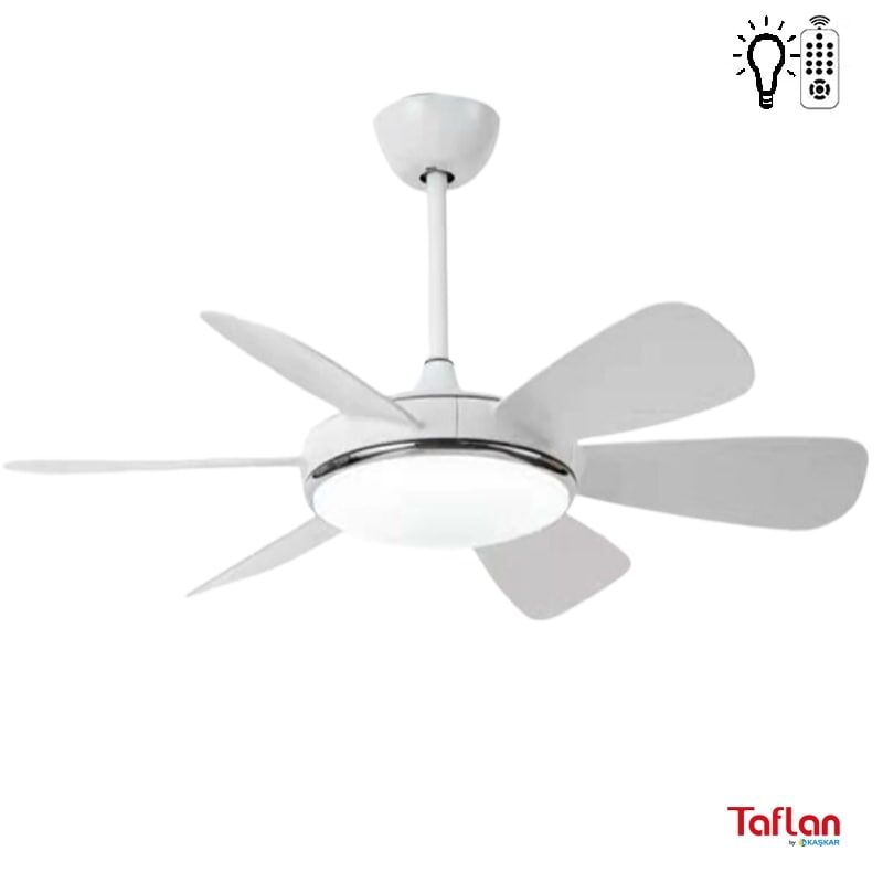 Kaşkar Taflan F6661 6 Kanatlı 52'' Aydınlatmalı Uzaktan Kumandalı Tavan Vantilatörü
