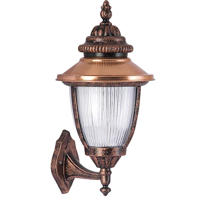 Alüminyum Bakır Sıvamalı Polikarbon Camlı Park Bahçe Feneri 30x50cm