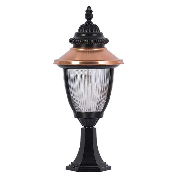 Alüminyum Bakır Sıvamalı Polikarbon Camlı Park Bahçe Feneri 25x60cm