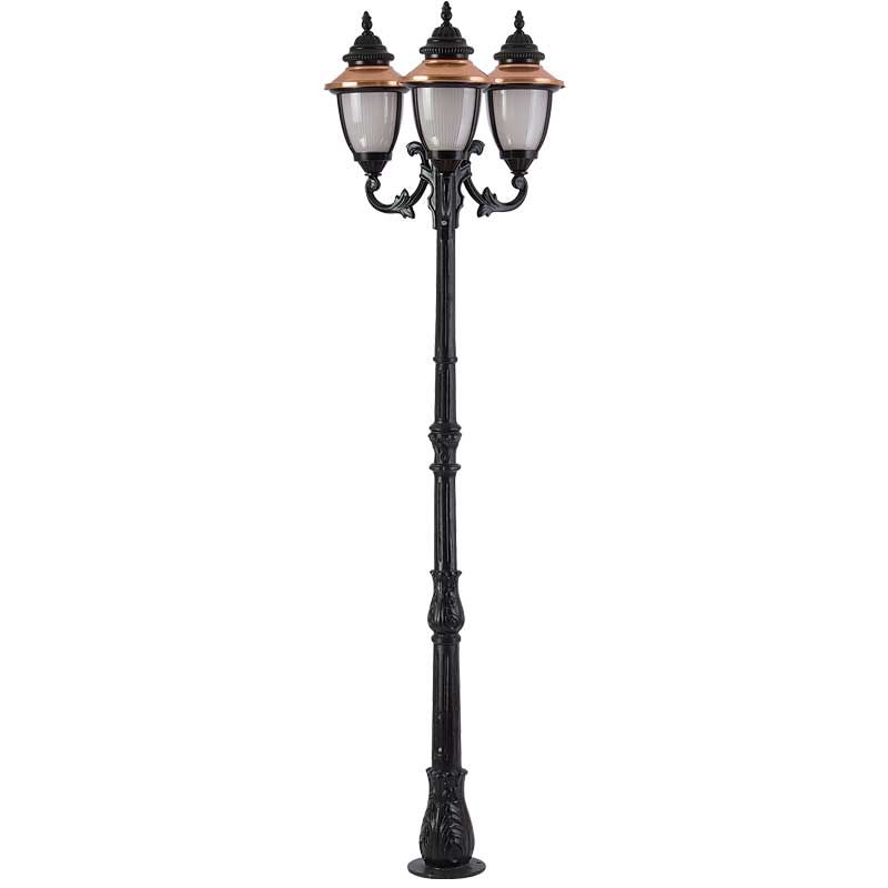 Alüminyum Bakır Sıvamalı Polikarbon Camlı Aydınlatma Direği 90x250cm