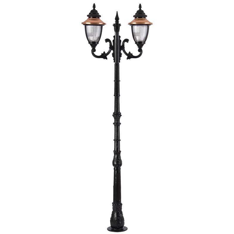 Alüminyum Bakır Sıvamalı Polikarbon Camlı Aydınlatma Direği 90x250cm