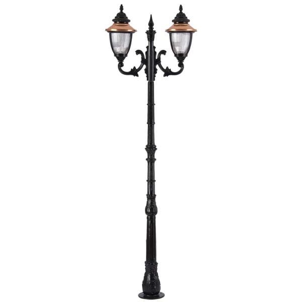 Alüminyum Bakır Sıvamalı Polikarbon Camlı Aydınlatma Direği 90x250cm