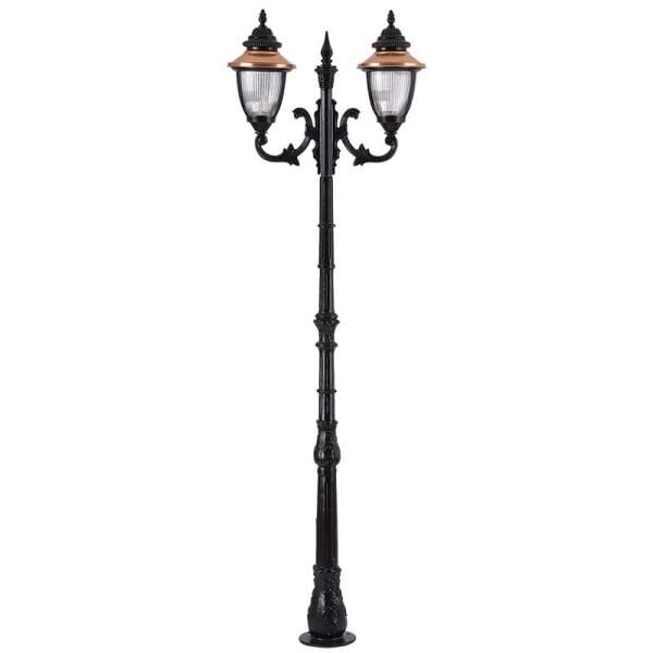 Alüminyum Bakır Sıvamalı Polikarbon Camlı Aydınlatma Direği 90x250cm