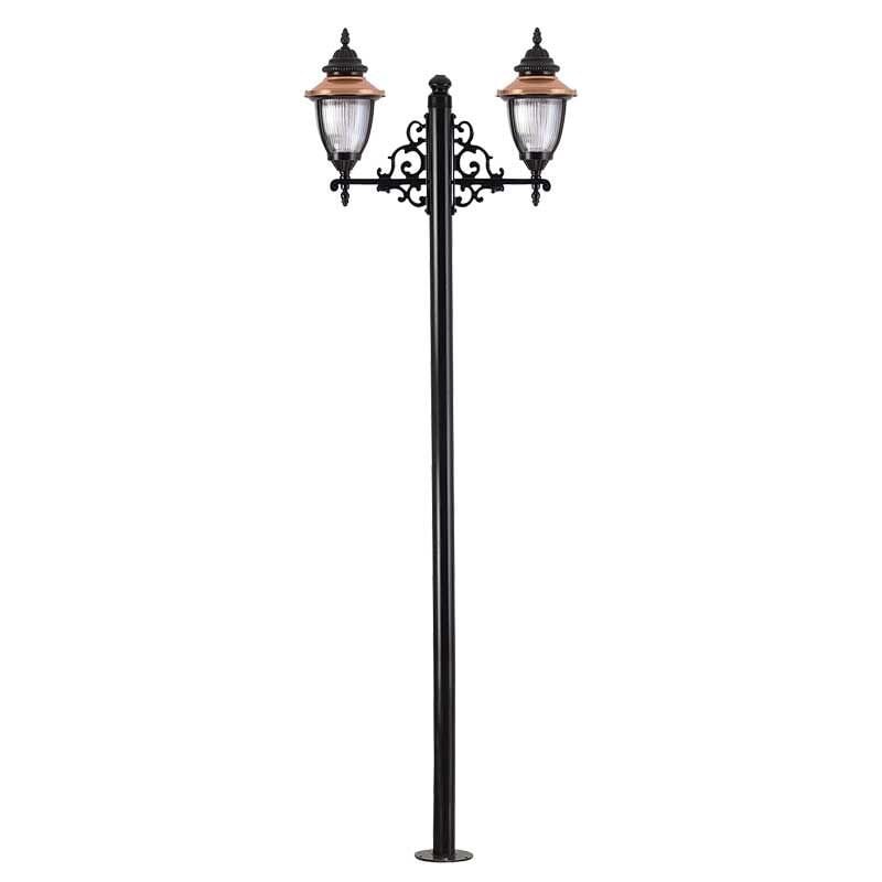 Alüminyum Bakır Sıvamalı Polikarbon Camlı Aydınlatma Direği 90x260cm