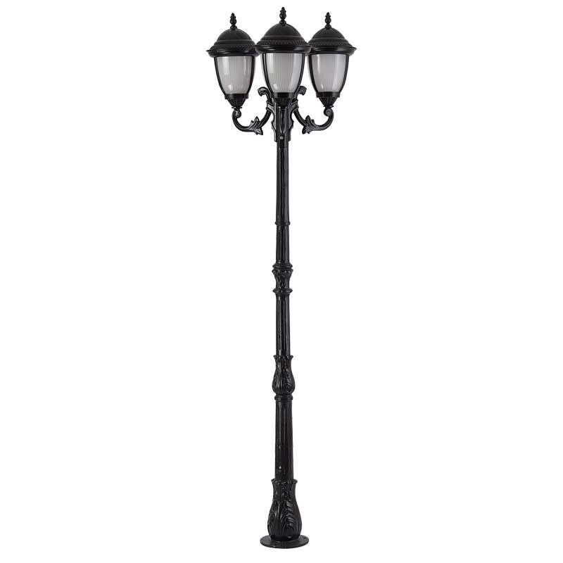 Alüminyum Polikarbon Süslü Camlı Park Bahçe Aydınlatma Direği 75x250cm