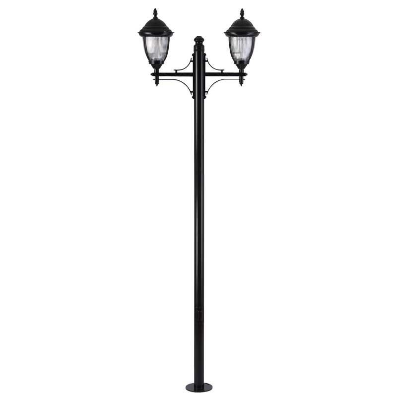 Alüminyum Polikarbon Süslü Camlı Park Bahçe Aydınlatma Direği 80x260cm