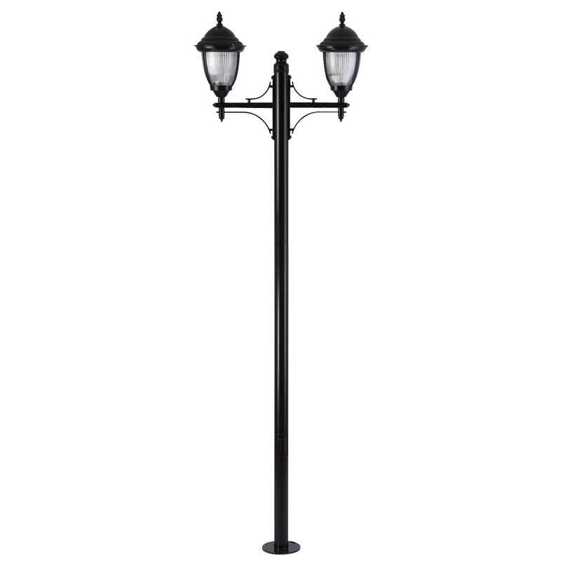 Alüminyum Polikarbon Süslü Camlı Park Bahçe Aydınlatma Direği 80x260cm