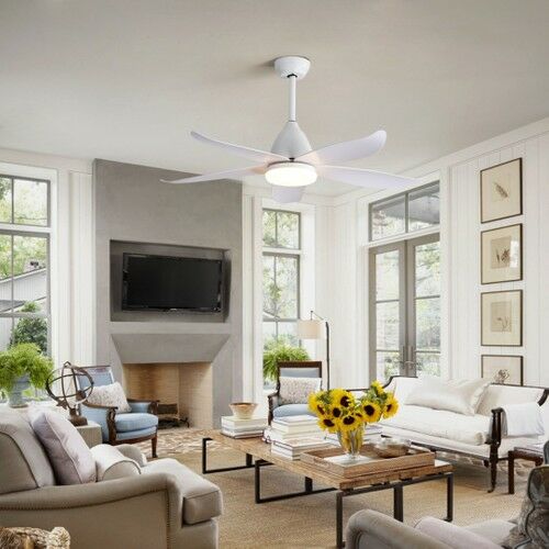 Fancium LED Aydınlatmalı Uzaktan Kumandalı Beyaz Tavan Vantilatörü DKF-502