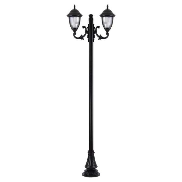 Alüminyum Polikarbon Süslü Camlı Park Bahçe Aydınlatma Direği 75x260cm