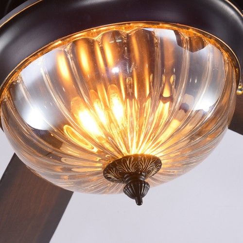 Fancium Aydınlatmalı Uzaktan Kumandalı Kahverengi Tavan Vantilatörü DKF-503