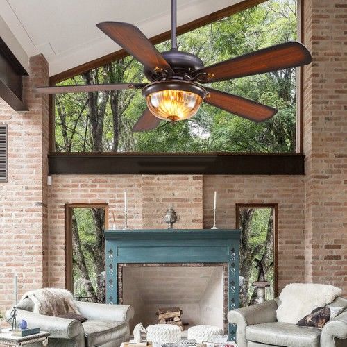 Fancium Aydınlatmalı Uzaktan Kumandalı Kahverengi Tavan Vantilatörü DKF-503