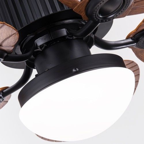 Fancium LED Aydınlatmalı Uzaktan Kumandalı Kahverengi Tavan Vantilatörü DKF-504