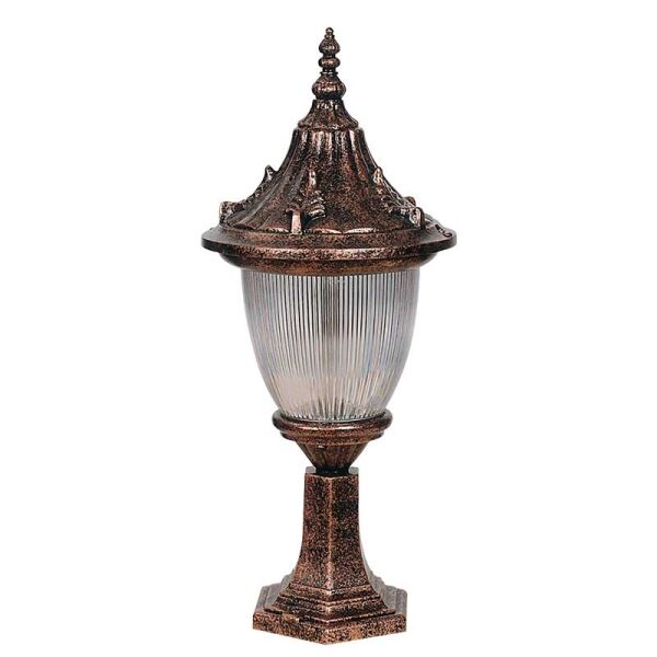 Polikarbon Prizmatik Camlı Döküm Park Bahçe Feneri 26x60cm