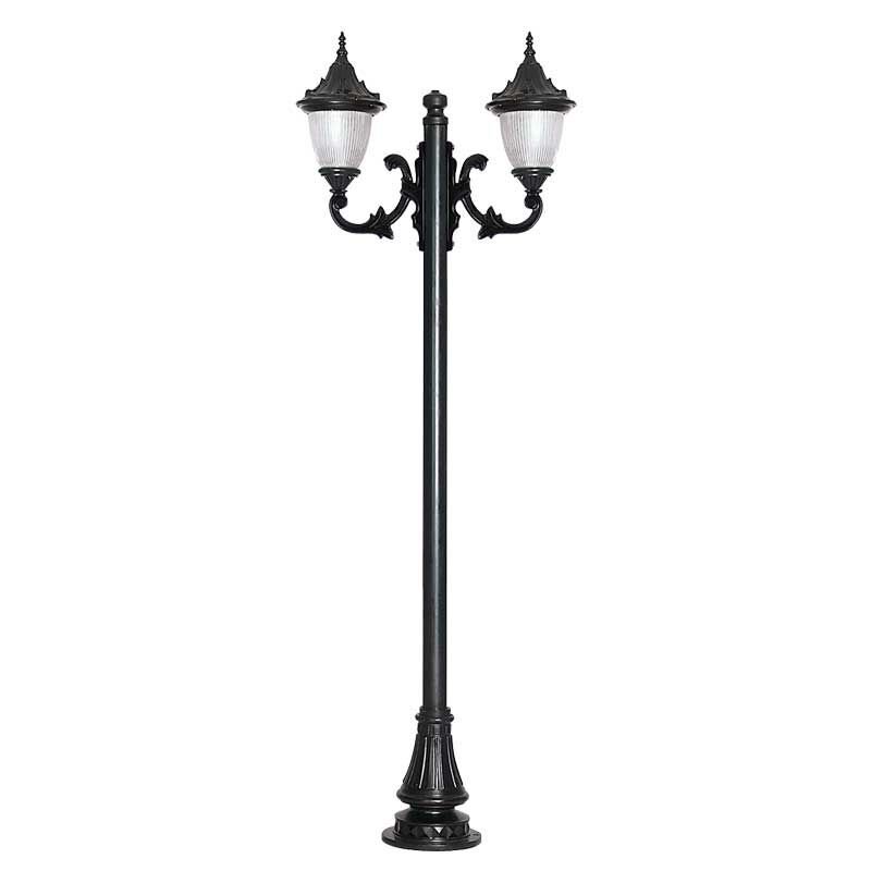 Polikarbon Prizmatik Camlı Döküm Park Bahçe Aydınlatma Direği 80x260cm