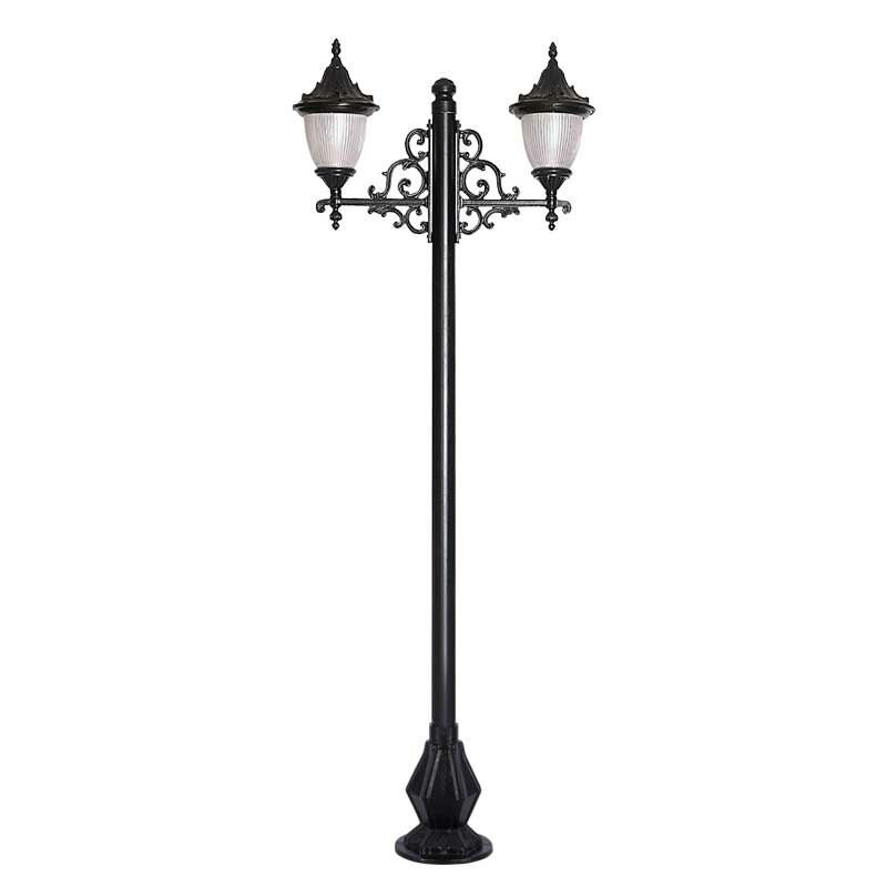 Polikarbon Prizmatik Camlı Döküm Park Bahçe Aydınlatma Direği 90x260cm