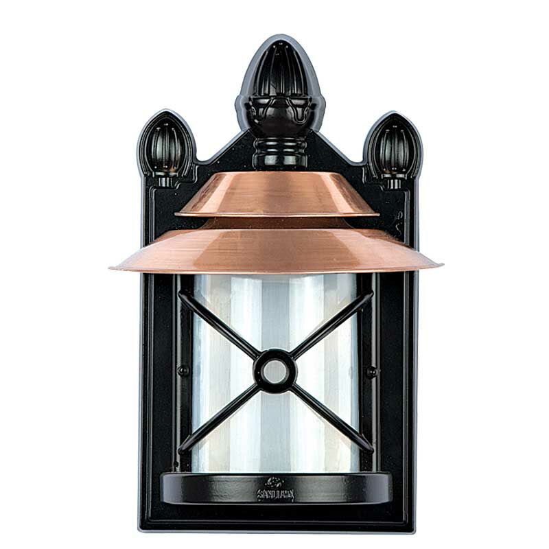 Bakır Şapkalı Klasik Döküm Park Bahçe Feneri 25x37cm