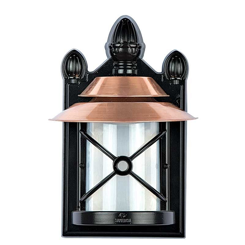 Bakır Şapkalı Klasik Döküm Park Bahçe Feneri 25x37cm