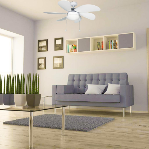 Kaşkar-Taflan L36009 Aydınlatmalı Beyaz Tavan Vantilatörü