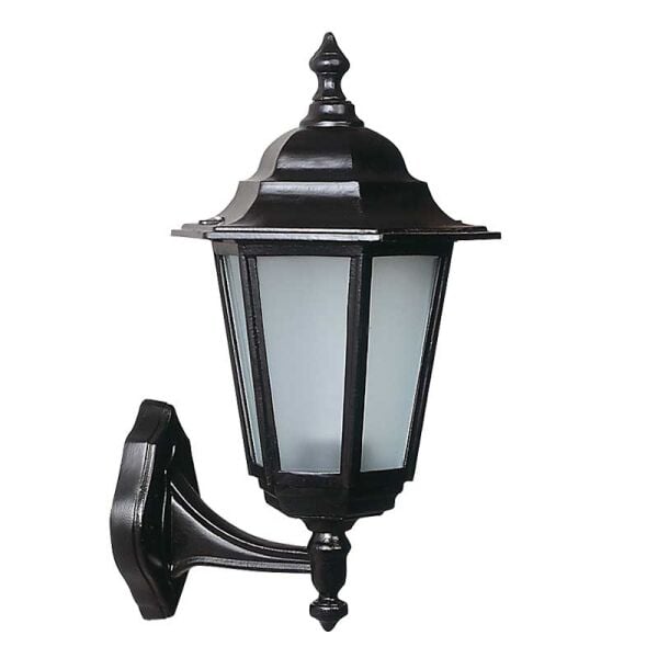 Orta Boy Altıgen Döküm Park Bahçe Feneri 31x45cm