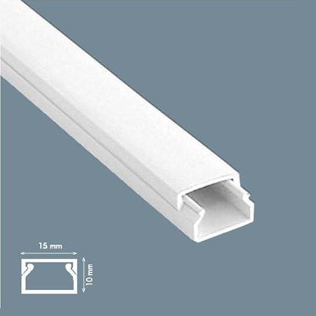 Mutlusan 15x10 mm Beyaz Kablo Kanalı, 2 Metre