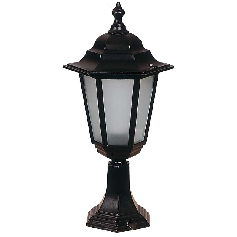 Orta Boy Altıgen Döküm Park Bahçe Feneri 27x53cm