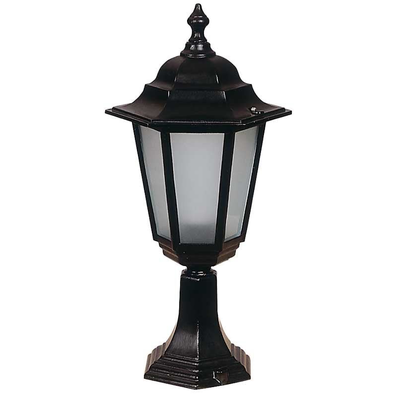 Orta Boy Altıgen Döküm Park Bahçe Feneri 27x53cm