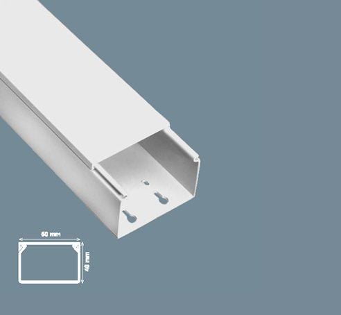 Mutlusan 60x40 mm Beyaz Kablo Kanalı, 2 Metre