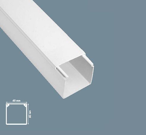 Mutlusan 60x60 mm Beyaz Kablo Kanalı, 2 Metre