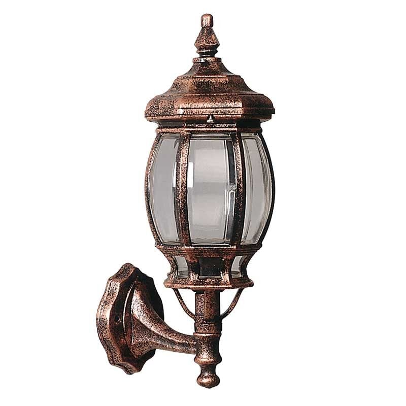 Polikarbon Camlı Sekizgen Park Bahçe Feneri 25x45cm