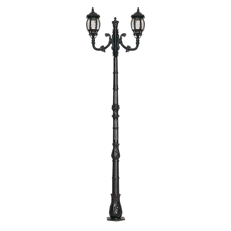 Polikarbon Camlı Sekizgen Döküm Park Bahçe Aydınlatma Direği 85x240cm