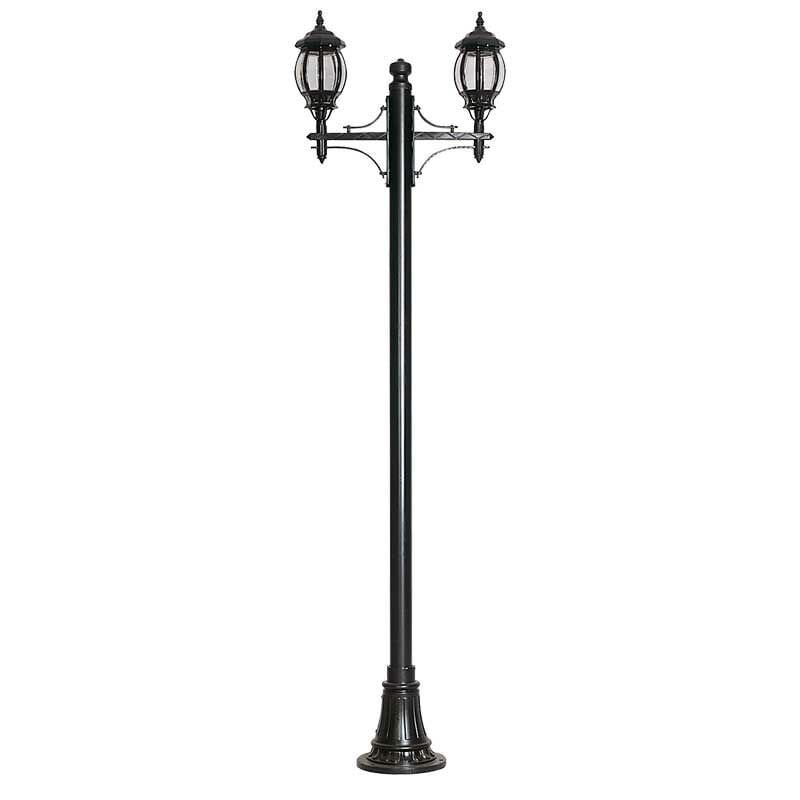 Polikarbon Camlı Sekizgen Döküm Park Bahçe Aydınlatma Direği 90x250cm