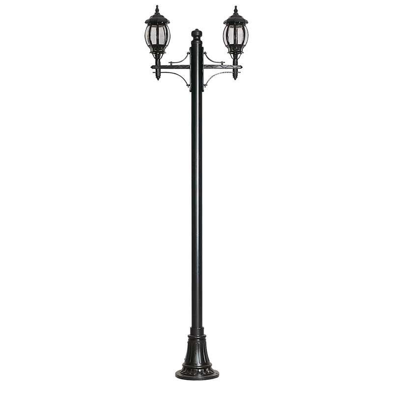 Polikarbon Camlı Sekizgen Döküm Park Bahçe Aydınlatma Direği 90x250cm