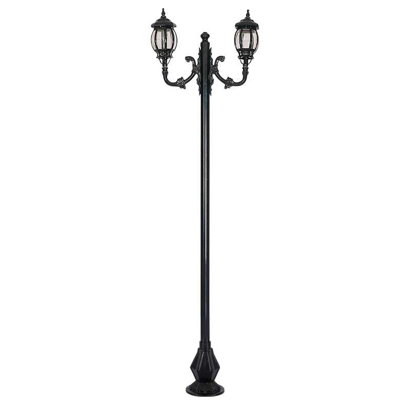 Polikarbon Camlı Sekizgen Döküm Park Bahçe Aydınlatma Direği 85x260cm