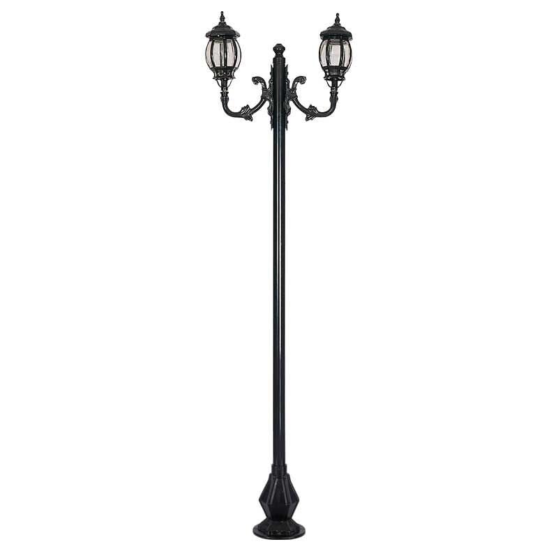 Polikarbon Camlı Sekizgen Döküm Park Bahçe Aydınlatma Direği 85x260cm