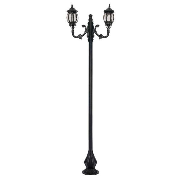 Polikarbon Camlı Sekizgen Döküm Park Bahçe Aydınlatma Direği 85x260cm