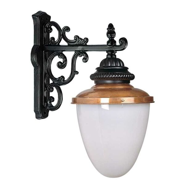 Polikarbon Camlı Metal Aplik Park Bahçe Feneri 45x55cm