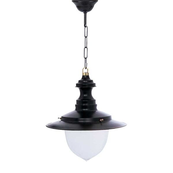 Polikarbon Camlı Metal Aplik Park Bahçe Feneri 35x70cm