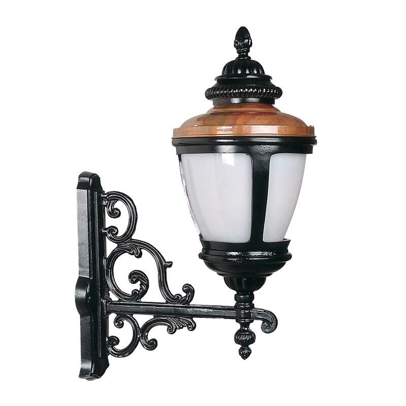 Orta Boy Polikarbon Camlı Bakır Şapkalı Park Bahçe Feneri 42x65cm