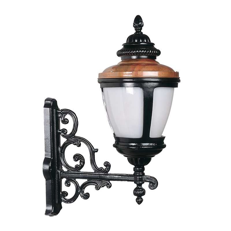 Orta Boy Polikarbon Camlı Bakır Şapkalı Park Bahçe Feneri 42x65cm