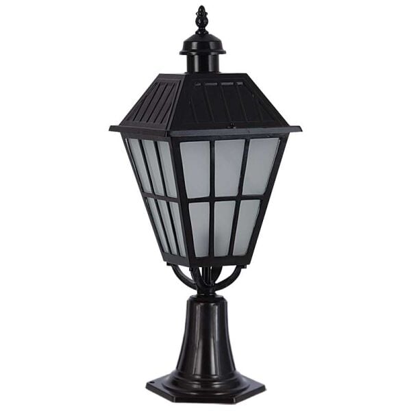 Büyük Kare Fenerli Park Bahçe Aydınlatma Direği 35x80cm
