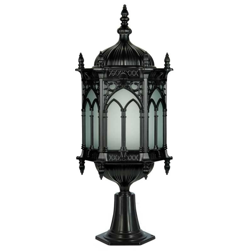 Büyük Osmanlı Fenerli Park Bahçe Aydınlatma Direği 45x350cm