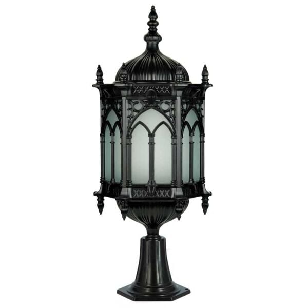 Büyük Osmanlı Fenerli Park Bahçe Aydınlatma Direği 45x350cm