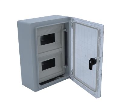 21x28x13 cm H.Free 8 Otomatlı Şeffaf Kapaklı Sıva Üstü Otomat Panosu, Ip 65