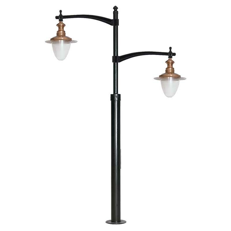 Metal Borulu Bakır Sıvamalı Park Bahçe Aydınlatma Direği 160x400cm