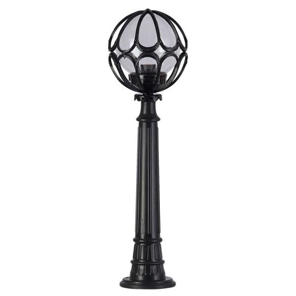 20lik Döküm Şeffaf Akrilik Camlı Park Bahçe Feneri 25x90cm