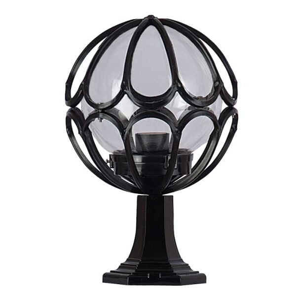 20lik Döküm Şeffaf Akrilik Camlı Park Bahçe Feneri 25x45cm