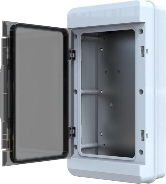 235x435x110 Şeffaf Kapaklı Taban Saclı Pano