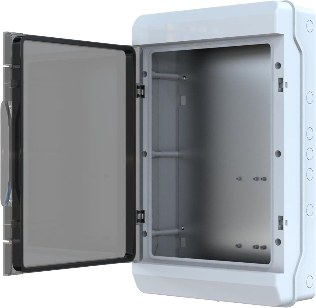 355x560x135 Şeffaf Kapaklı Taban Saclı Pano